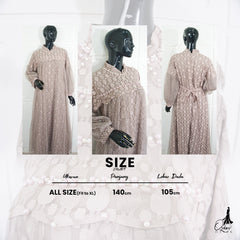 GAMIS OZIAS BROKAT TILE 09562 LD 105 I Gamis Kondangan Mewah I Gamis Pesta Tangan Balon Nyaman