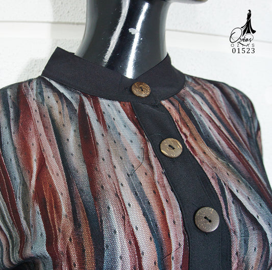 GAMIS OZIAS BROKAT RAYON 01523 LD 105 I Gamis Kondangan Simpel I Gamis Busui Friendly Nyaman Muslim Panjang