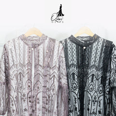 GAMIS OZIAS TILE BORDIR 07164 LD 120 140 I Gamis Tile Lepas Pasang I Gamis Kondangan Mewah