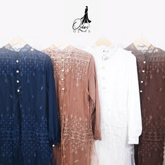 GAMIS OZIAS TILE 07378 LD 105 I Gamis Kondangan Remaja I Gamis Lebaran Mewah