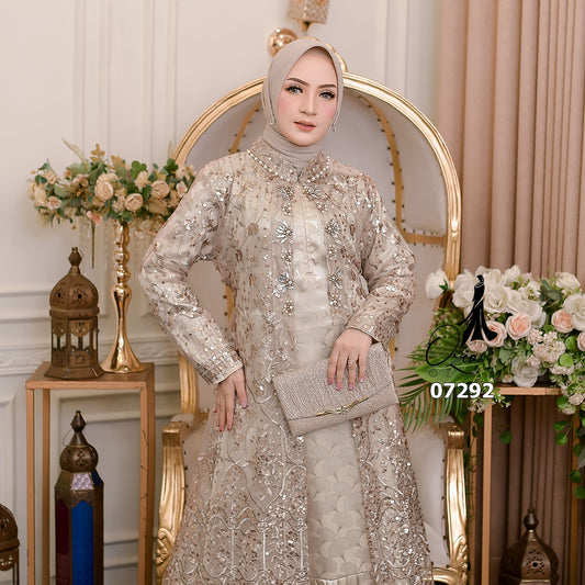 GAMIS OZIAS TILE 07292 LD 105 I Gamis Kondangan Wanita I Gamis Fashion Casual