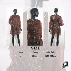 VEST OUTER OZIKO TILE ORGANZA 03118 LD 105 | Outer Pesta Elegan | Outer Simple Wisuda