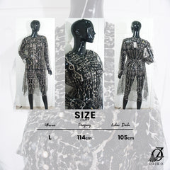 VEST OUTER TILE OZIKO 03362 LD 105 I Outer Kondangan Wanita I Outer Casual Remaja