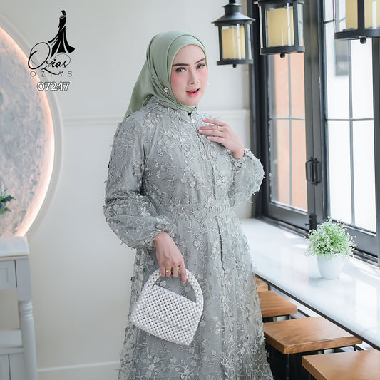 GAMIS OZIAS TILE 07247 LD 105 I Gamis Kondangan I Gamis Pesta