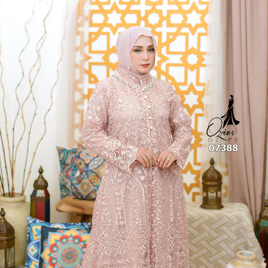 GAMIS OZIAS TILE 07388 LD 105 I Gamis Kondangan Wanita I Gamis Fashion Lebaran
