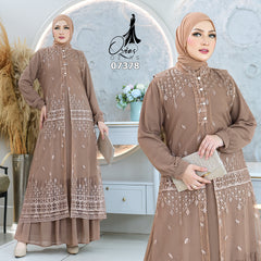 GAMIS OZIAS TILE 07378 LD 105 I Gamis Kondangan Remaja I Gamis Lebaran Mewah