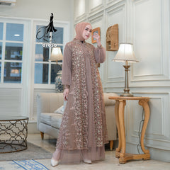 GAMIS OZIAS TILE NAMIRA 07050 LD 105 I Gamis Kondangan Wanita I Gamis Pesta Muslimah