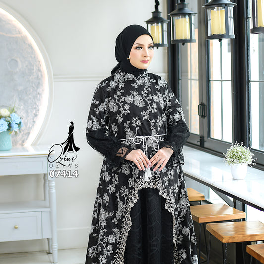 GAMIS OZIAS PAPERSILK CHANTILY 07414 LD 105 I Gamis Kondangan Wanita I Gamis Bini Orang