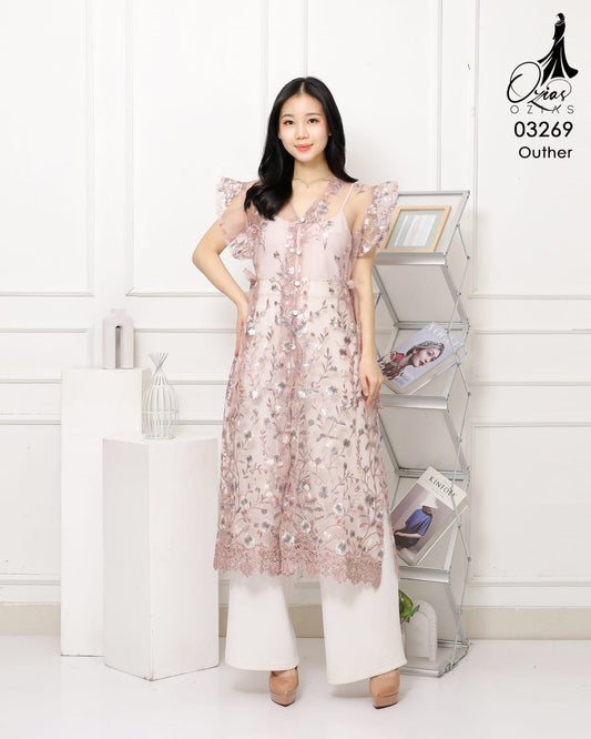 OUTER TILE OZIKO 03269 LD 105 I Outer Casual Wanita I Outer Fashion Kondangan