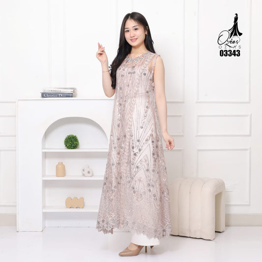 VEST OUTER TILE HANA OZIKO 03343 LD 105 I Outer Kondangan Wanita I Outer Casual Fashion