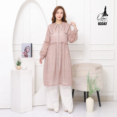 VEST OUTER BROKAT OZIKO 03347 LD 105 I Outer Kondangan Wanita I Outer Casual Remaja