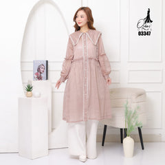 VEST OUTER BROKAT OZIKO 03347 LD 105 I Outer Kondangan Wanita I Outer Casual Remaja