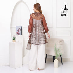 VEST OUTER OZIKO TILE ORGANZA 03118 LD 105 | Outer Pesta Elegan | Outer Simple Wisuda