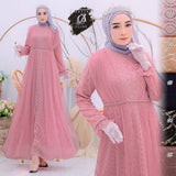 GAMIS OZIAS BROKAT 09324 LD 105 120 I Fashion Muslim Remaja I Gamis dewasa Motif Nyaman 2XL