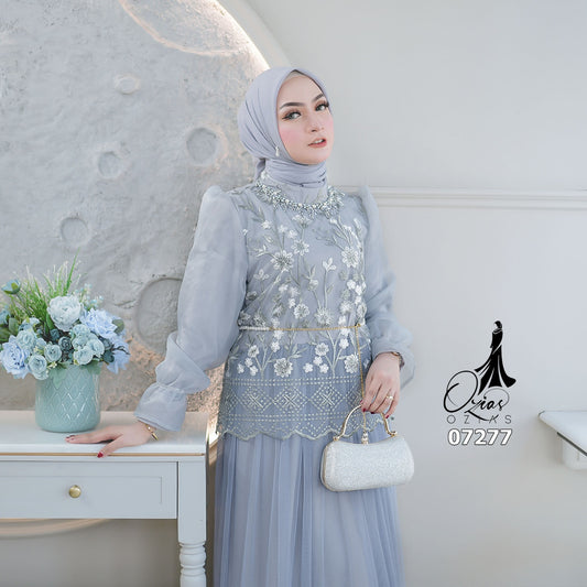 GAMIS OZIAS TILE 07277 LD 105 I Gamis Kondangan Wanita I Gamis Casual Cantik