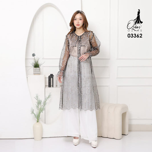 VEST OUTER TILE OZIKO 03362 LD 105 I Outer Kondangan Wanita I Outer Casual Remaja