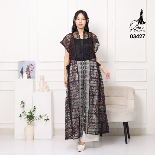 VEST OUTER TILE OZIKO 03427 LD 105 I Vest Kondangan Wanita I Vest Outer Casual