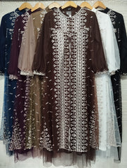 GAMIS OZIAS TILE 07366 LD 105 I Gamis Kondangan Wanita I Gamis Fashion Casual