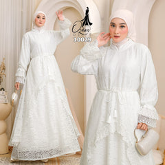 GAMIS OZIAS BROKAT FIORA 10029 LD 105 I Gamis Bini Orang Lebaran I Gamis Fashion Casual