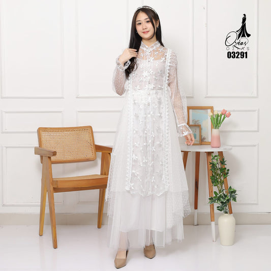 OUTER TILE OZIKO 03291 LD 105 I Gamis Kondangan Wanita I Gamis Fashion Casual