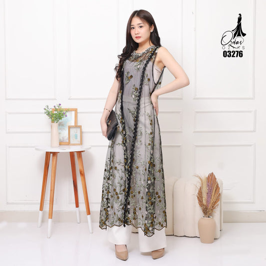 VEST OUTER TILE HANA OZIKO 03276 LD 105 I Outer Kondangan Casual I Outer Wanita Wisuda