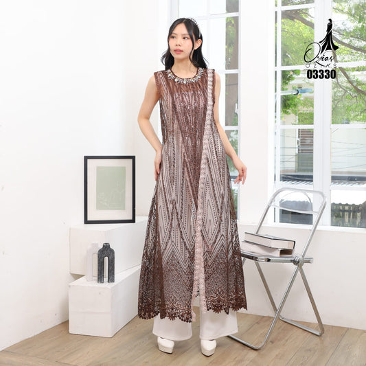 VEST OUTER TILE OZIKO HANA 03330 LD 105 I Outer Casual Wanita I Outer Fashion Remaja