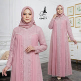 GAMIS OZIAS BROKAT 09677 LD 105 I Gamis Kondangan Simpel I Gamis Casual Remaja Nyaman