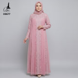 GAMIS OZIAS BROKAT 09677 LD 105 I Gamis Kondangan Simpel I Gamis Casual Remaja Nyaman