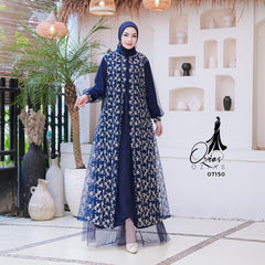 GAMIS OZIAS TILE NAMIRA 07150 120 140 150 I Gamis Kondangan Wanita I Gamis Pesta Muslimah