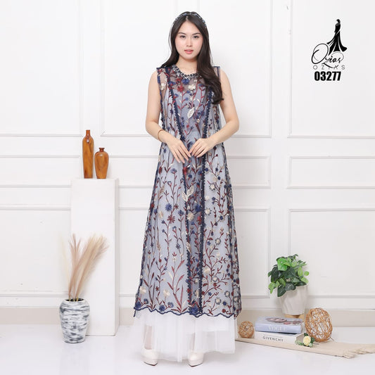 VEST OUTER TILE OZIKO HANA 03277 LD 105 I Outer Kondangan Wanita I Outer Fashion Casual