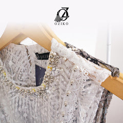 VEST OUTER TILE HANA OZIKO 03278 LD 105 I Outer Kondangan Wanita I Outer Fashion Casual