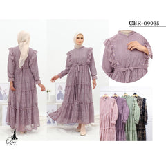 GAMIS OZIAS BROKAT 09935 LD 20 I Gamis Pesta Cantik I Gamis Wisuda 2XL