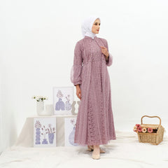 GAMIS OZIAS BROKAT KAGURA 09852 LD 105 dan LD 120 I Gamis Brisemade Muslimah I Dress Home Busui Friendly Nyaman Panjang