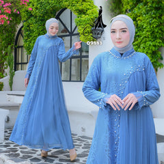 GAMIS OZIAS BROKAT INAYA HARUKA FIMELA 09883 Ld 80 95 105 120 140 I Gamis Dewasa Ibu Dan Anak I Gamis Wisuda Wanita I Gamis Kondangan Pesta I Gamis Bridesmaid I Pakaian Muslimah Cantik