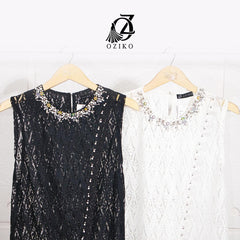 VEST OUTER OZIKO BROKAT HANA 03221 I Outer Kondangan Muslimah I Luaran Outfit Wanita