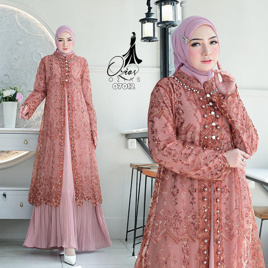 GAMIS OZIAS TILE 07012 LD 105 I Gamis Kondangan Mewah I Gamis Wisuda Cantik Muslim Nyaman