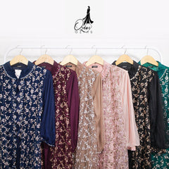 GAMIS OZIAS TILE NAMIRA 07150 120 140 150 I Gamis Kondangan Wanita I Gamis Pesta Muslimah