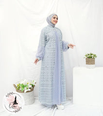 GAMIS OZIAS BROKAT ARABELLA 09868 LD 105 & LD 120 I Gamis Wanita cantik I Fashion Muslim Panjang Santai 2XL