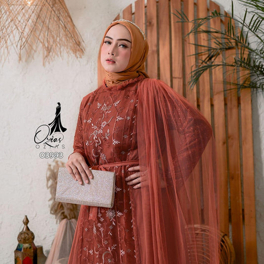 GAMIS OZIAS TILE PREMIUM 03993 LD 105 I Gamis Fashion Muslimah I Gamis Kondangan Cantik Nyaman Panjang