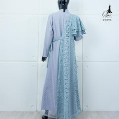 GAMIS OZIAS BROKAT KAGURA COMBI TILE 09895 JUMBO LD 120 & LD 140 I Gamis Pesta Kondangan I Gamis Muslimah Mutiara Nyaman 2XL 4XL