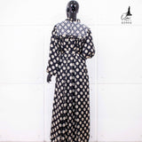 GAMIS OZIAS SIFON POLKA PREMIUM 03994 LD 105 I Gamis Wisuda Wanita I Gamis Pesta Muslimah Panjang Nyaman