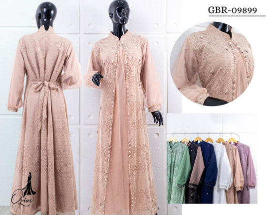 GAMIS OZIAS BROKAT FLORANCE 09899 LD 105 I Gamis Fashion Muslimah I Dress Home Nyaman Panjang