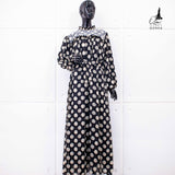 GAMIS OZIAS SIFON POLKA PREMIUM 03994 LD 105 I Gamis Wisuda Wanita I Gamis Pesta Muslimah Panjang Nyaman