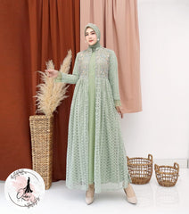 GAMIS OZIAS BROKAT ARABELLA 09873 LD 105 I Gamis Busui l Fashion Muslimah Nyaman Panjang 2XL