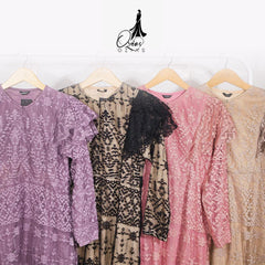 GAMIS OZIAS BROKAT TIARA 09835 LD 105 I Gamis Brisemade Muslimah I Dress home Busui Friendly Wanita Panjang