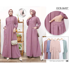 GAMIS OZIAS CRINGKLE IMPORT 06427 LD 105 I Gamis Simpel Premium I Gamis Formal Busui Friendly Muslim Nyaman