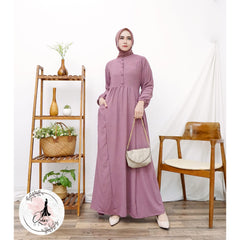 GAMIS OZIAS CRINGKLE IMPORT 06427 LD 105 I Gamis Simpel Premium I Gamis Formal Busui Friendly Muslim Nyaman