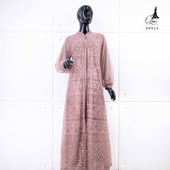 GAMIS OZIKO BROKAT IORA CEILO 09913 LD 105 dan LD 120 I Gamis Wisuda Wanita Muslimah I Gamis Kondangan Cantik Nyaman Pesta 2XL