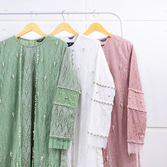 GAMIS OZIAS BROKAT ARGYLIE 09843 LD 105 I Gamis Mewah Kondangan l Busana Muslimah Nyaman Panjang