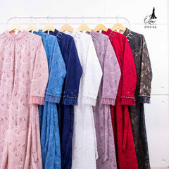 GAMIS OZIAS BROKAT 09946 LD 105 I Gamis Kondangan Fashion I Gamis Kondangan Busui Nyaman 2XL